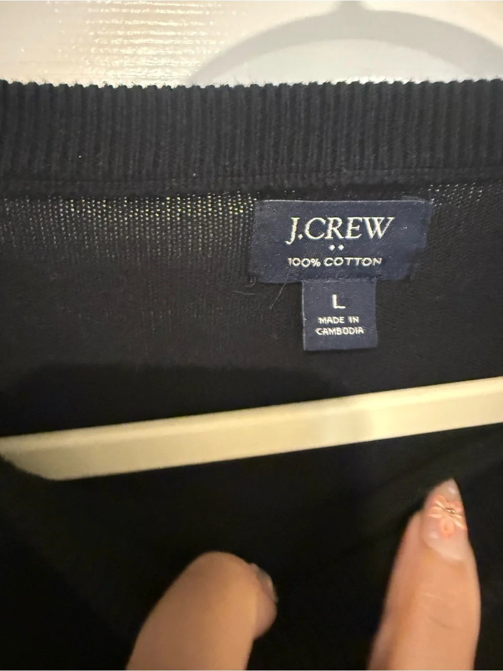 J. Crew Men's Black Crewneck Pullover Sweater size Large